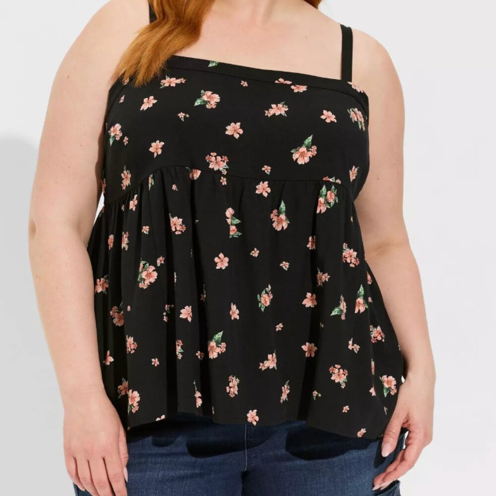 GUC Torrid Babydoll Challis Square Neck Tank